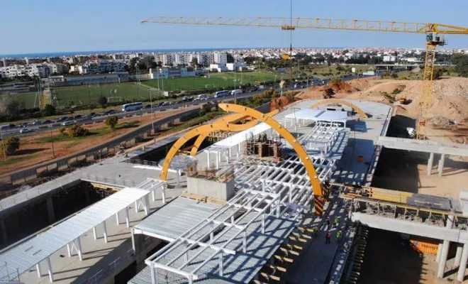 Gare routière RABAT au Maroc, étude de la couverture verrière, Paris, Thêta Ingénierie