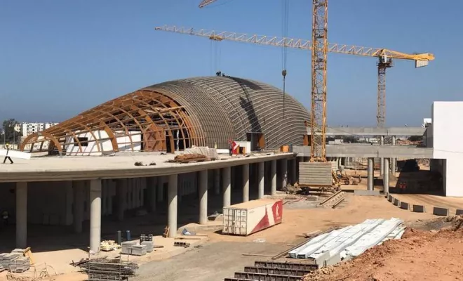 Gare routière RABAT au Maroc, étude de la couverture verrière, Paris, Thêta Ingénierie
